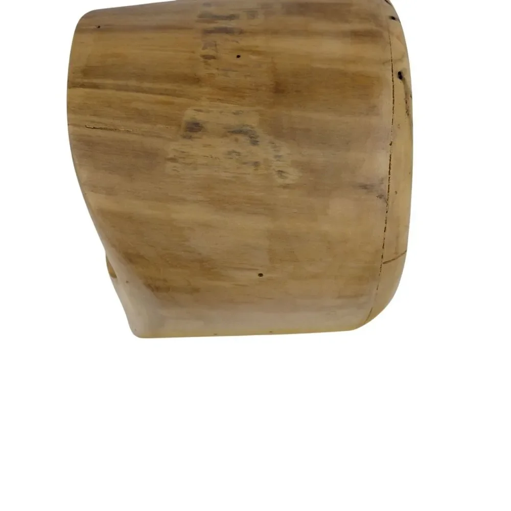 Hand Carved Bandsaw Box 3 Drawers Natural Wood Jewelry Trinket Box Abstract Face